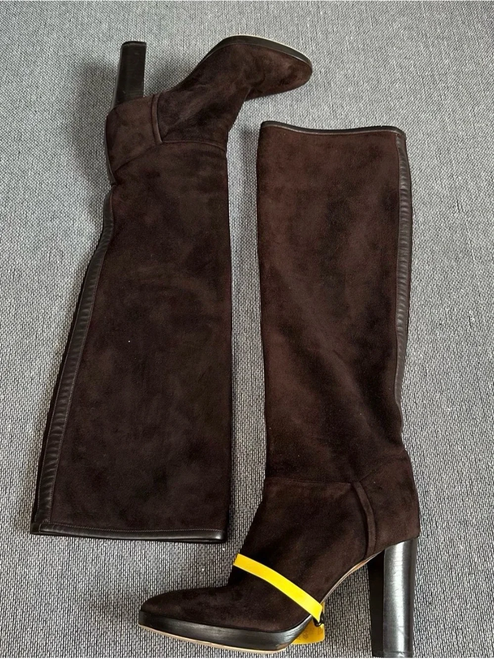 Loro Piana Dark Brown Suede Over-the-Knee Boot